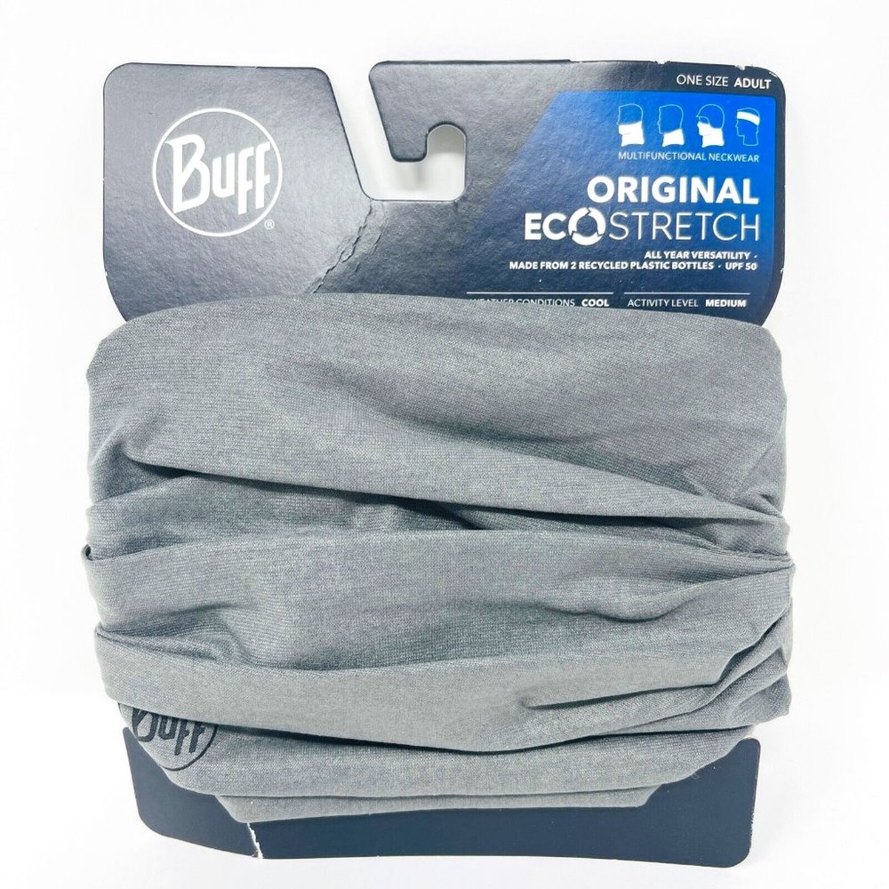 BUFF CoolNet UV Headband Neck Gaiter Fishing INSECT REPELLENT ADULT UPF 50 Grays